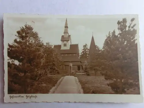 Alte AK Hahnenklee Holzkirche 1939 [aO1148]