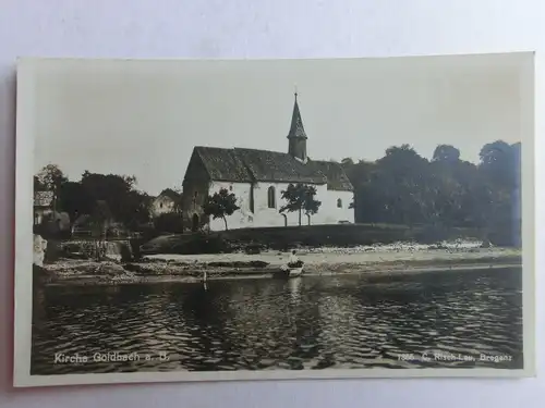 Alte AK Goldbach Überlingen Kirche Bodensee [aO1158]