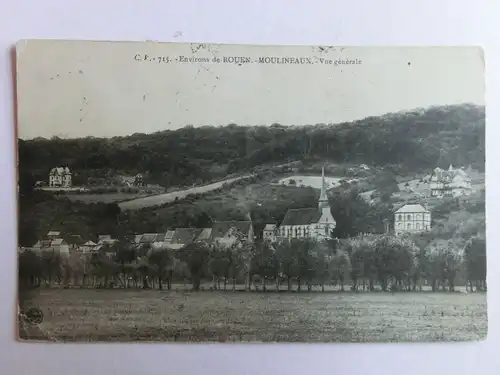 Alte AK Environs de Rouen Moulineaux Vue generale [aM49]