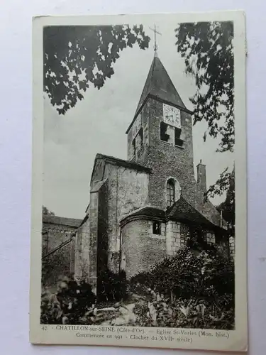 Alte AK Chatillon sur Seine Cote d’Or Eglise St. Vorles [aM789]