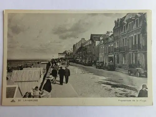 Alte AK Langrune Promenade de la Plage [aM794]