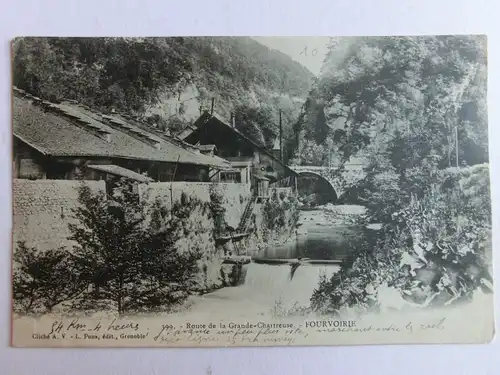Alte AK Fourvoirie Route de la Grande Chartreuse [aM752]
