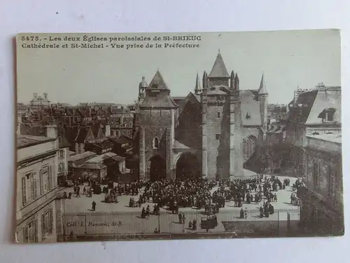 Alte AK St. Brieuc Les deux Eglise [aM763]