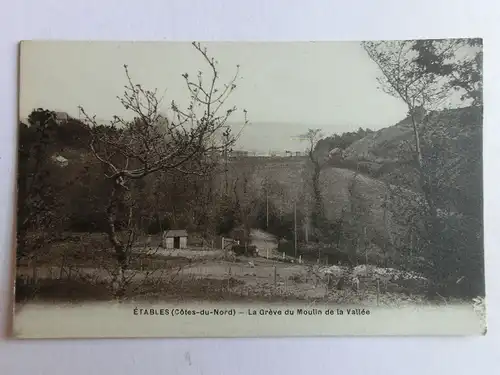 Alte AK Etables Cotes du Nord La Greve du Moulin de la Vallee [aM778]