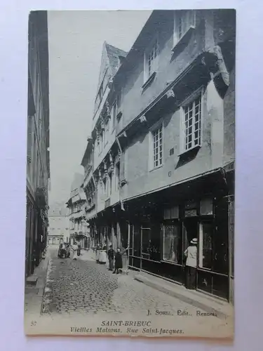 Alte AK Saint Brieuc Vieilles Maisons Rue Saint Jacques [aM678]