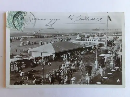 Alte AK Trouville La Plage 1907 [aM680]