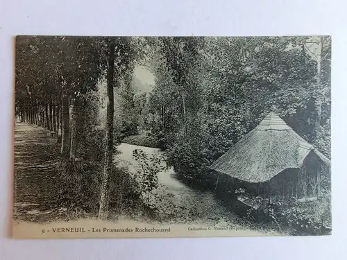 Alte AK Verneuil Les Promenades Rochechouard 1916 [aM709]