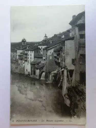 Alte AK Pont en Royans Les Maison suspendues [aM620]