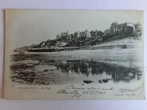 Alte AK Villerville La Plage 1902 [aM647]