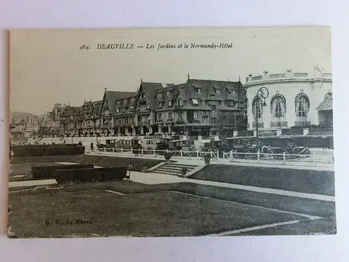 Alte AK Deauville les Jardins et le Normandy Hotel [aM648]