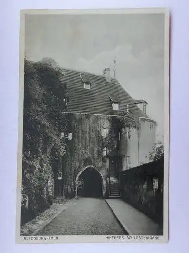 Alte AK Altenburg Thüringen Hinterer Schloßeingang 1929 [aX309]