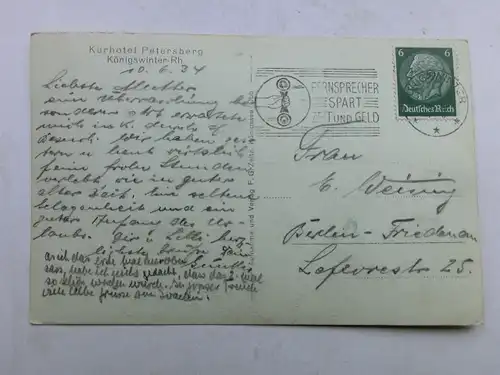 Alte AK Königswinter Petersberg [C847]