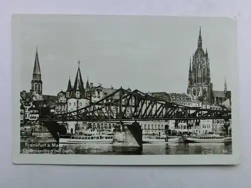 Alte AK Frankfurt Eiserner Steg [C849]