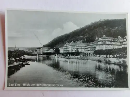 Alte AK Bad Ems Blick von der Bahnhofsbrücke [C853]