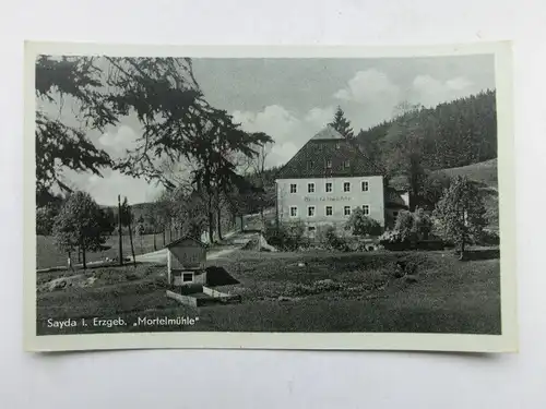 Alte AK Sayda Erzgebirge Mortelmühle [aX818]