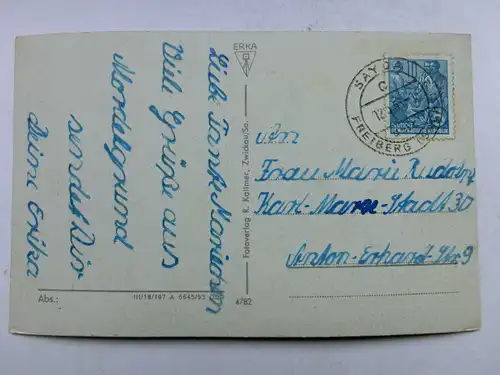 Alte AK Sayda Erzgebirge Mortelmühle [aX818]