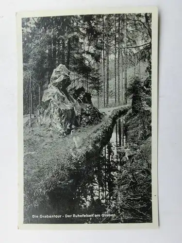 Alte AK Freiberg Ruhefelsen a. Graben [aX860]