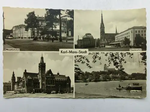 Alte AK Karl Marx Stadt Mehrbildkarte [aX866]