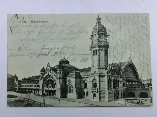 Alte AK Köln Hauptbahnhof 1910 [C823]