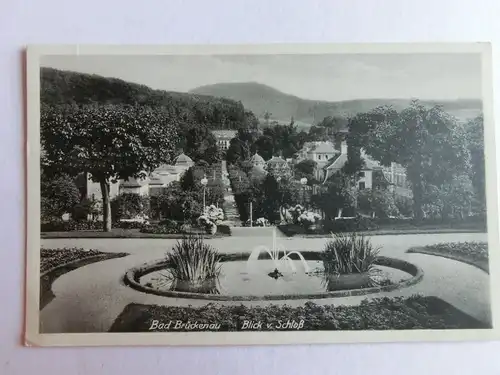 Alte AK Bad Brückenau Blick vom Schloß [1172]