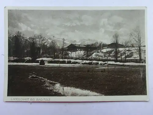 Alte AK Landschaft bei Bad Tölz  [1213]