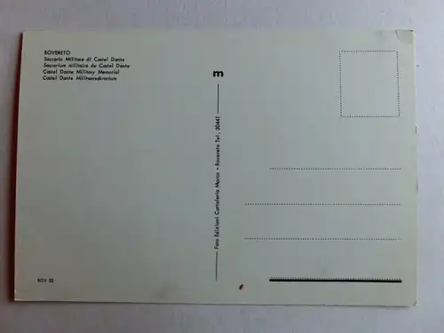 Alte AK Rovereto Sacrario Militare di Castel Dante [aN803]