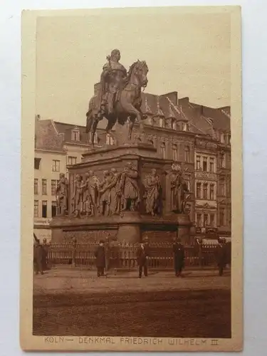 Alte AK Köln Friedrich Wilhelm III Denkmal [A1528]