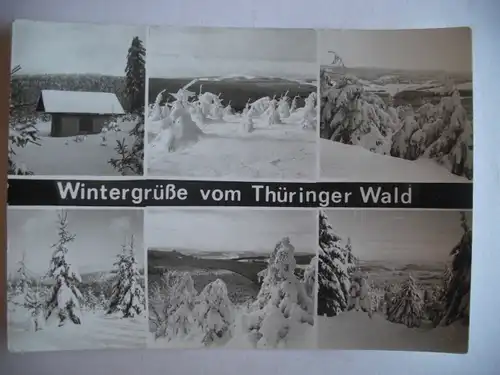Alte AK Wintergrüße vom Thüringer Wald [U383]