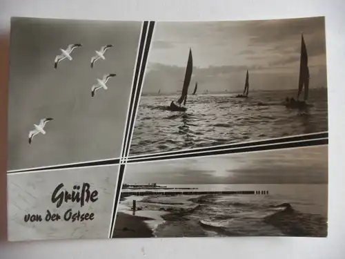 Alte AK Grüße von der Ostsee Bezirk Rostock [U210]