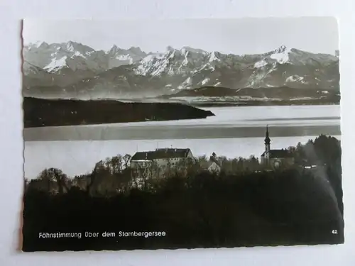 Alte AK Starnberg Föhnstimmung Starnbergersee [aN768]