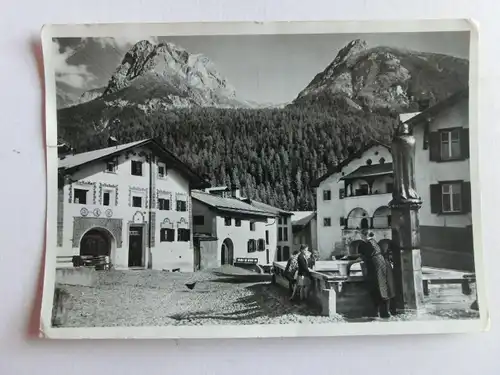 Alte AK Scuol Schuls Dorfplatz Südtirol [aN776]