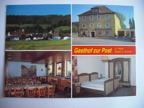 Alte AK Bach a. d. Donau Gasthof zur Post [aF340]