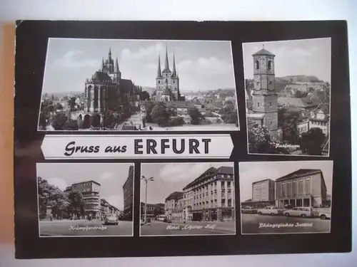 Alte AK Erfurt Mehrbildkarte [aF222]