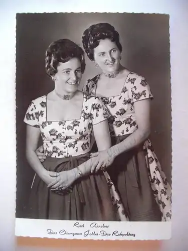 Alte AK Chiemgauer Jodler Duo Ruhpolding Autogramm [aF230]