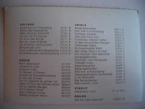 Alte AK Chiemgauer Jodler Duo Ruhpolding Autogramm [aF230]