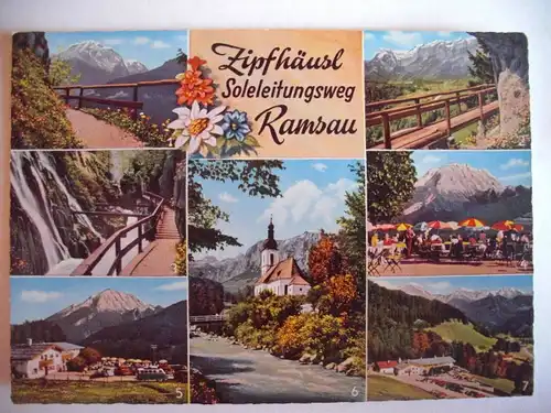 Alte AK Berchtesgaden Zipfhäusl Soleleitungsweg [aF241]