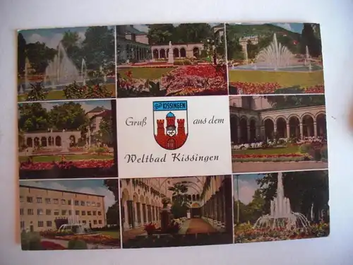 Alte AK Bad Kissingen Mehrbildkarte [aF242]
