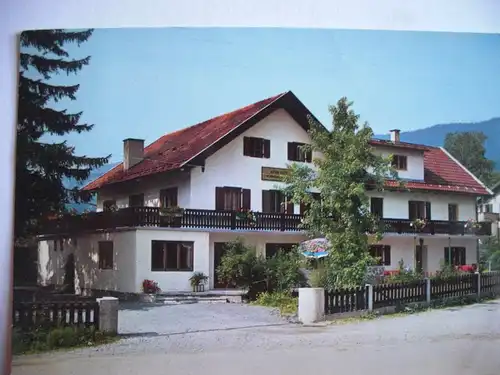 Alte AK Oberammergau Pension Schnitzlerstube [aF257]