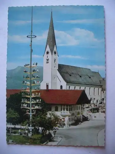 Alte AK Bernau Chiemsee Maibaum [aF264]