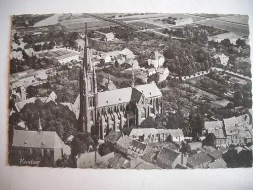 Alte AK Kevelaer Luftbild Marien Basilika [aF129]