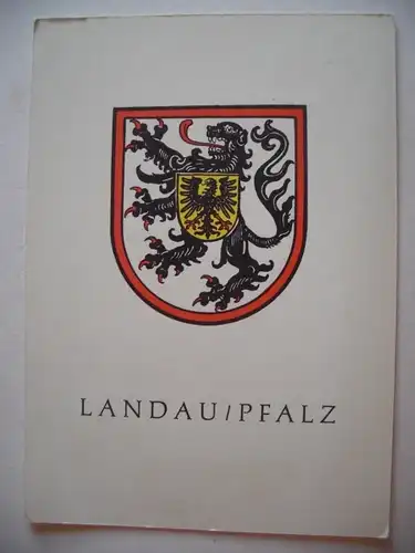 Alte AK Landau Pfalz Stadtwappen [aF130]