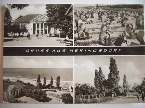 Alte AK Heringsdorf Mehrbildkarte [aF138]