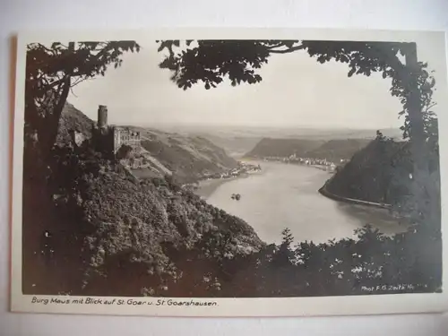 Alte AK St. Goar Burg Maus [aF141]