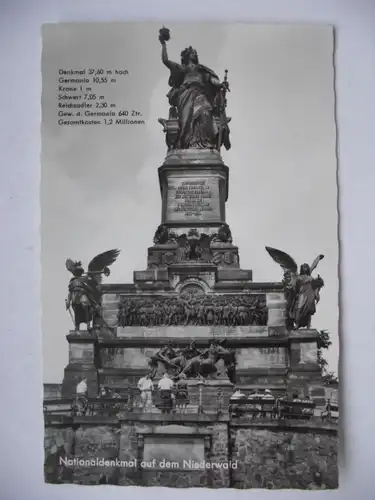 Alte AK Nationaldenkmal Niederwald Rüdesheim [aF169]