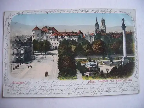 Alte AK Stuttgart Altes Schloß 1901 [E912]