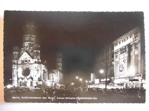 Alte AK Berlin Kürfürstendamm bei Nacht [P335]