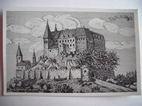 Alte AK Burg Hohnstein (nach Kupferstich) [P962]