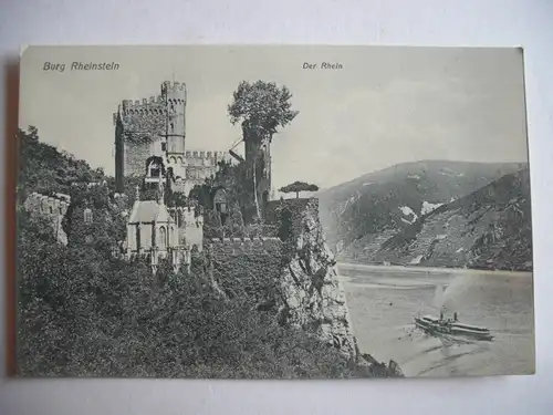 Alte AK Burg Rheinstein Rhein [P424]