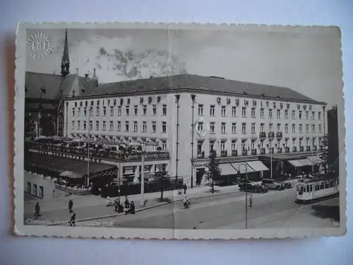 Alte AK Chemnitz Hotel Chemnitzer Hof (beschädigt) [P214]