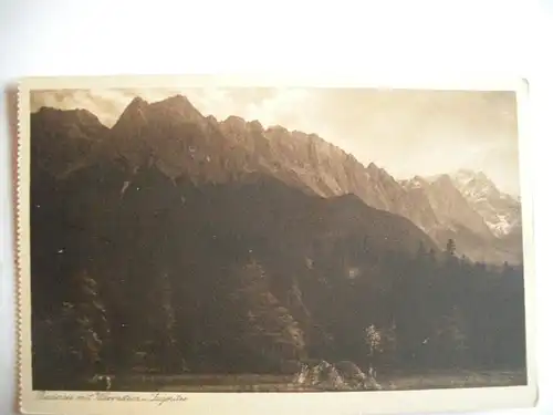 Alte AK Badersee Waxenstein Zugspitze [P844]